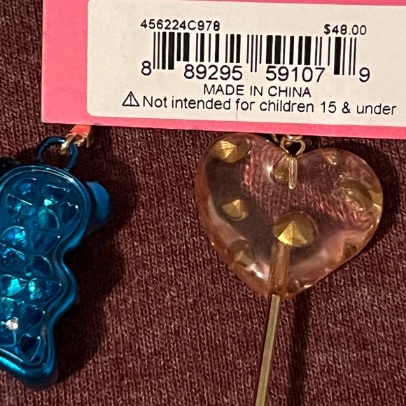Betsey Johnson Bear and Lollipop Earrings - Picture 2 of 2